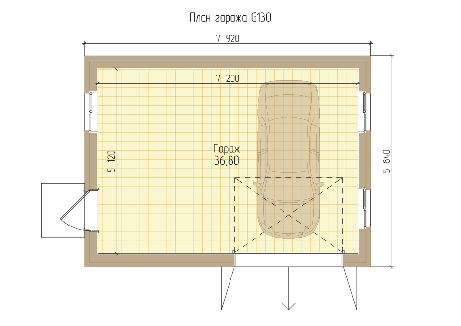Проект гаража на 2 машины с хозблоком с чертежами с односкатной крышей