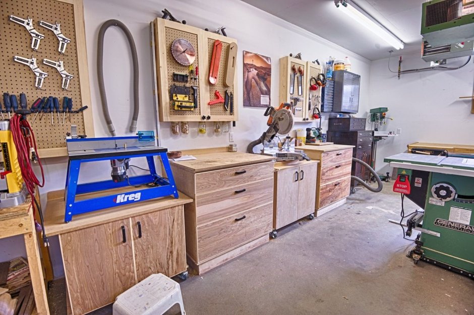 Обустройство мастерской в гараже