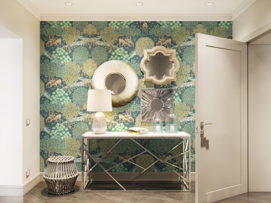 Акцентная стена в прихожей