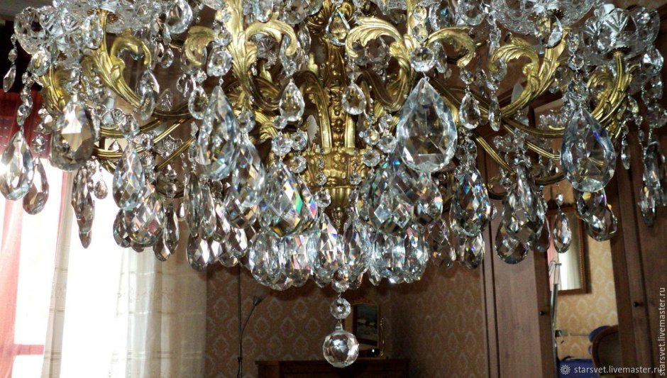 Хрустальная люстра ЧССР 5 Рожков