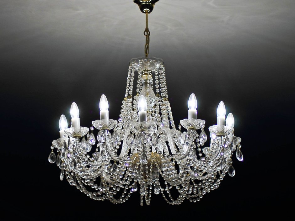 Люстра СССР С висюльками хрустальными