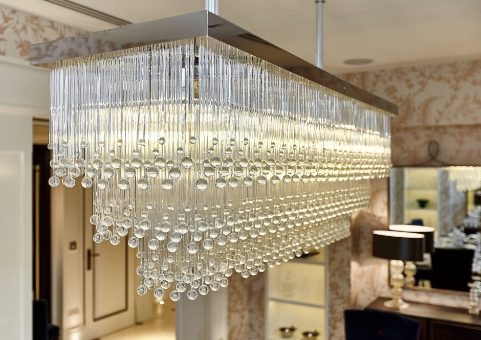 Люстра богемский хрусталь Чехословакия 2 ярусный