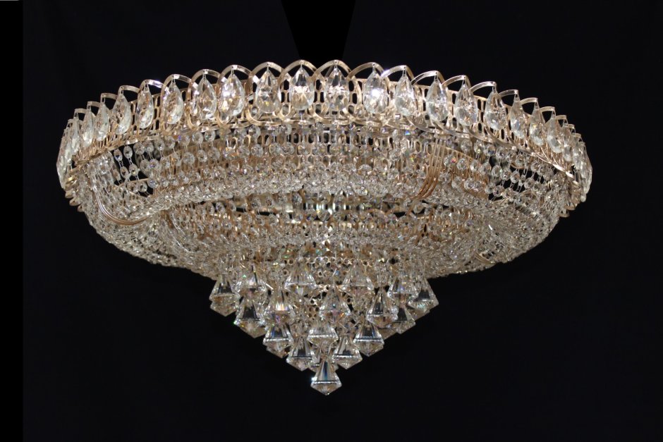 Советские люстры из хрустальных пластин