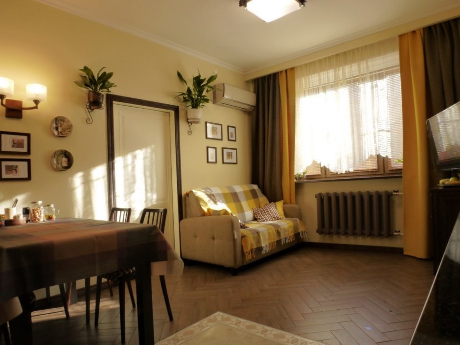 Интерьер квартира хрущевка Бабушкин