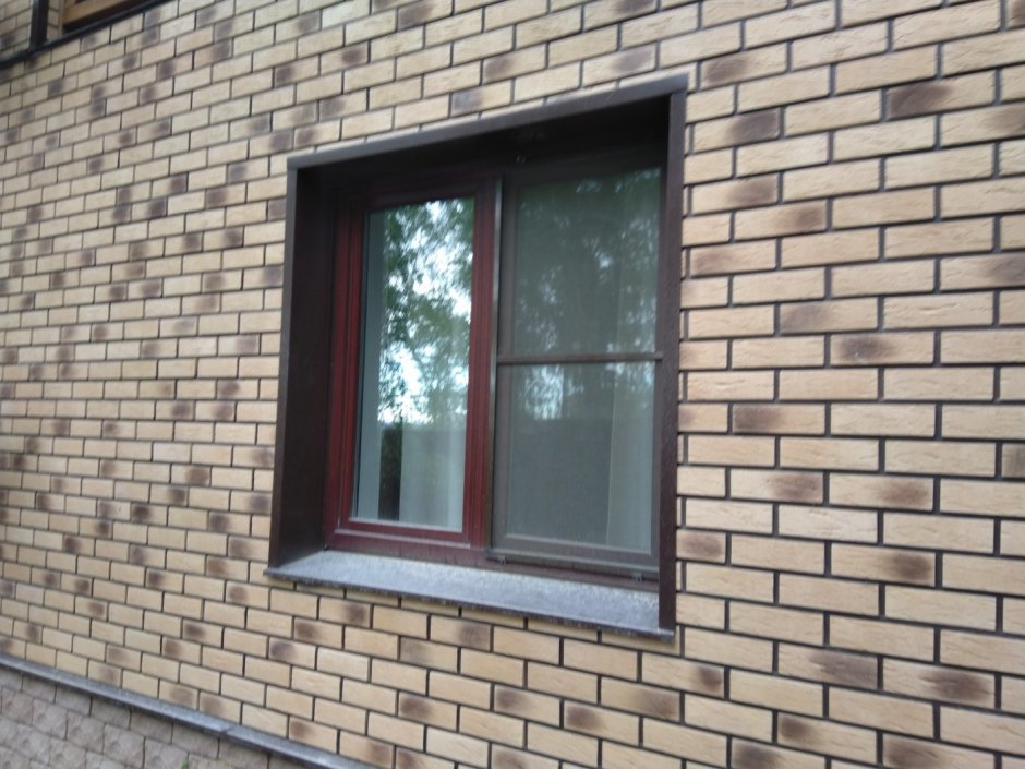 Отделка окон кирпичом снаружи