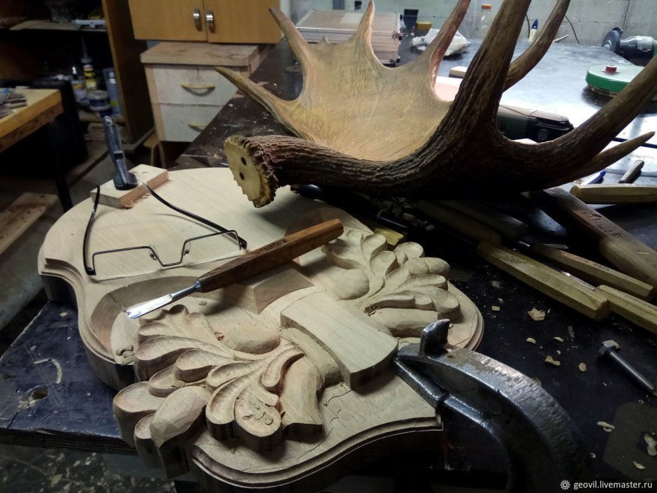 Тинкеркад резьба по дереву щит