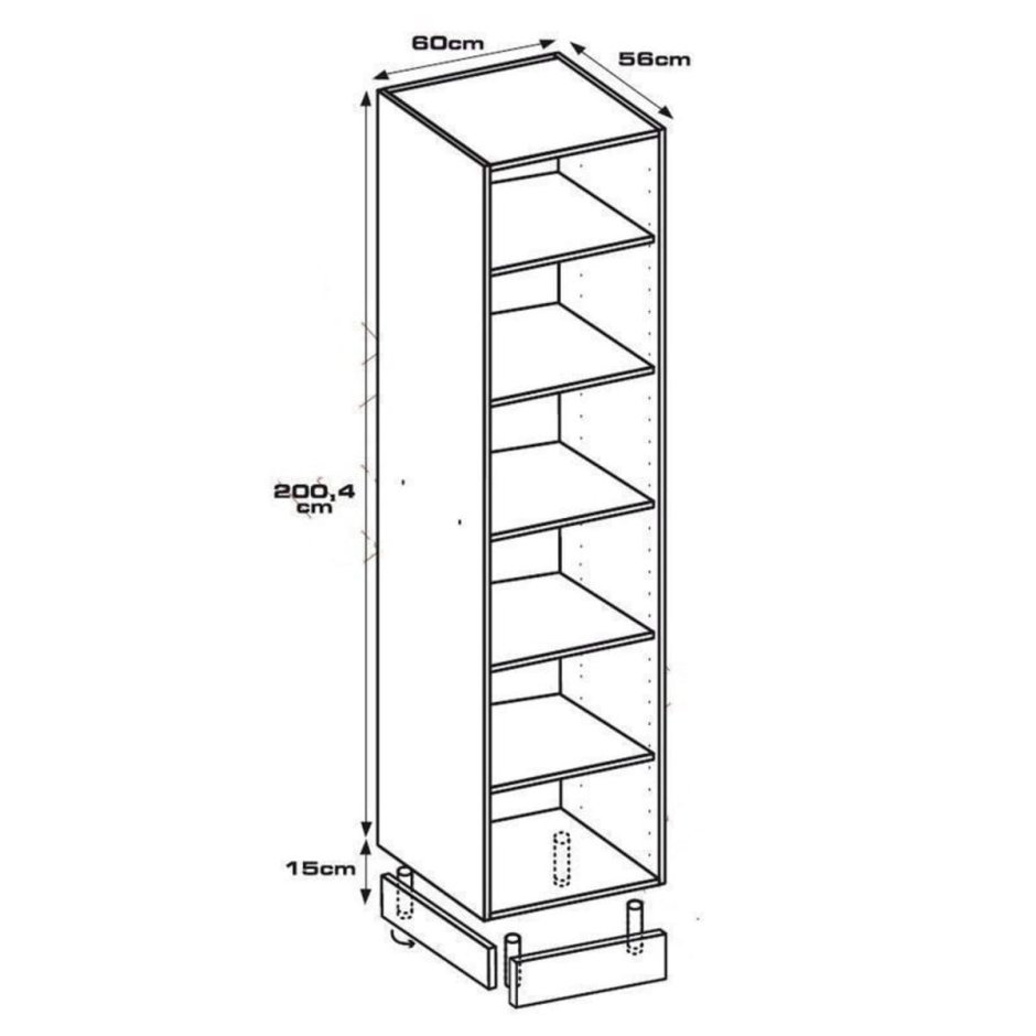 Пенал «Эстер» 30 см цвет сонома