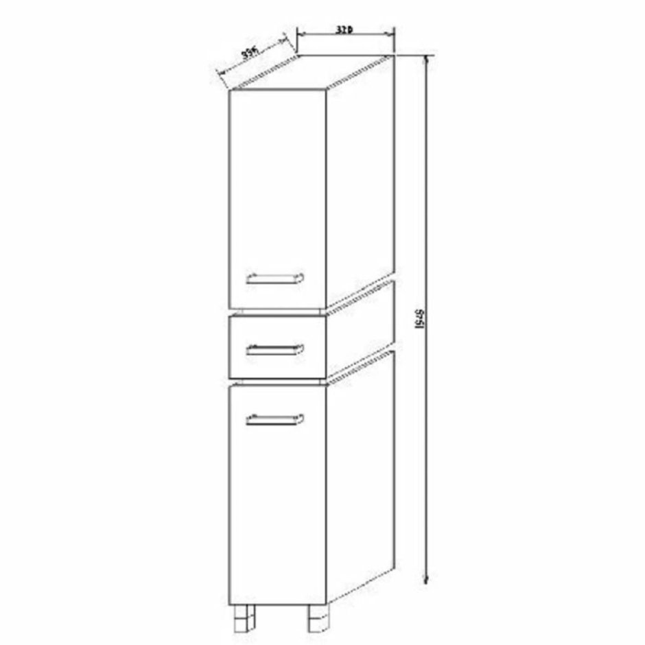 Пенал «Торонто» цвет светлое дерево