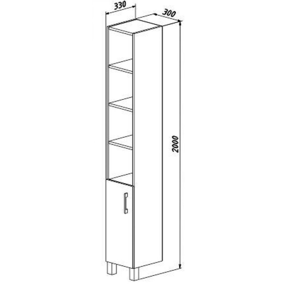 Пенал лофт дуб Вотан