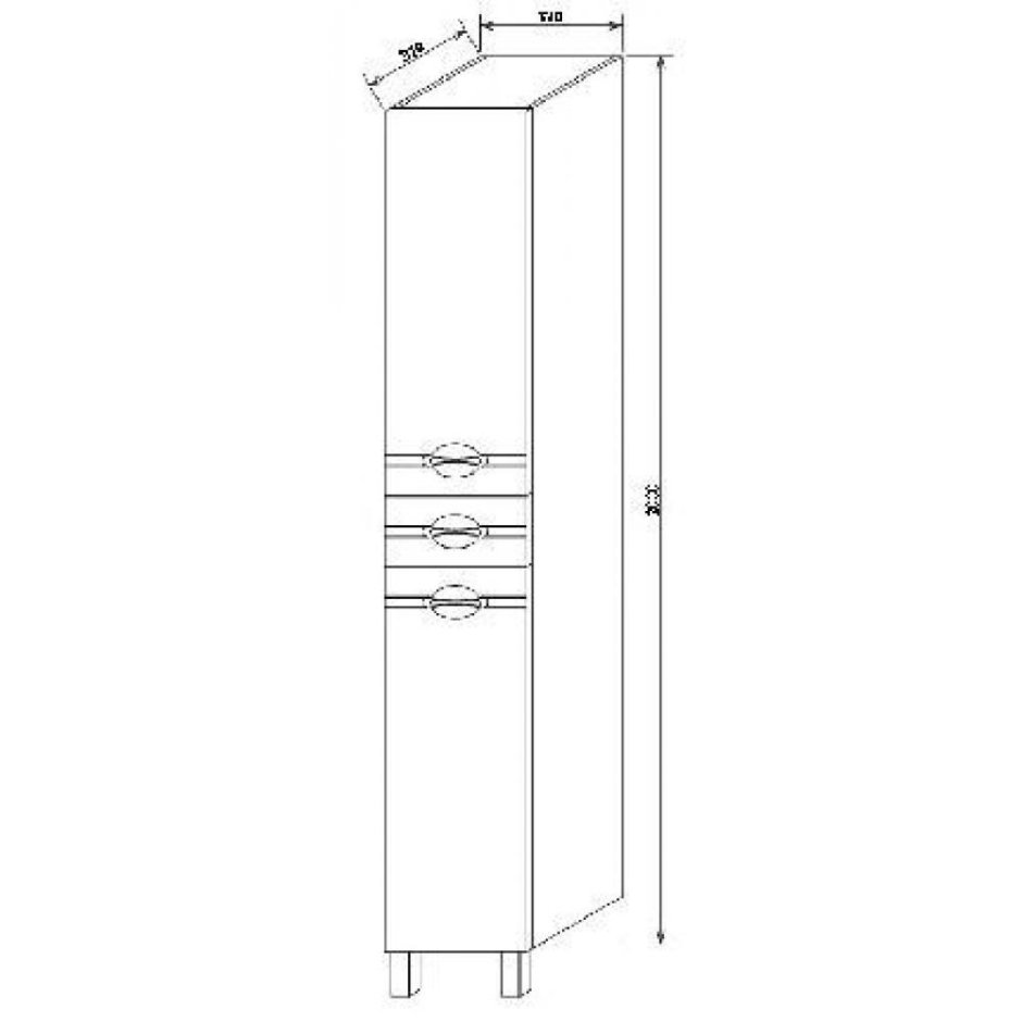 Пенал Vigo Венто 40 белый