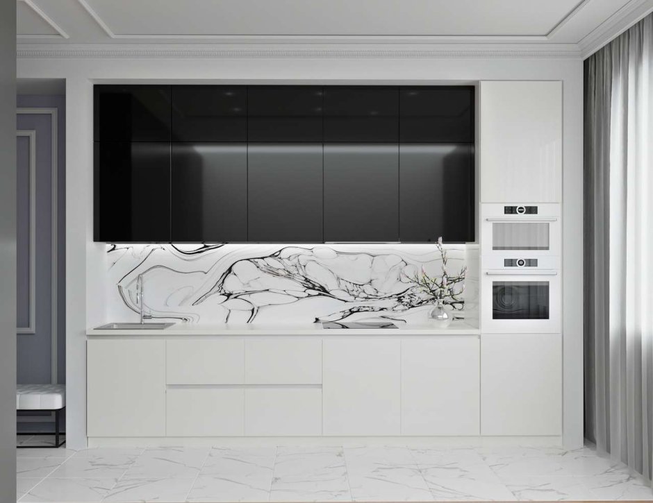 Кухня АГТ глянец белый