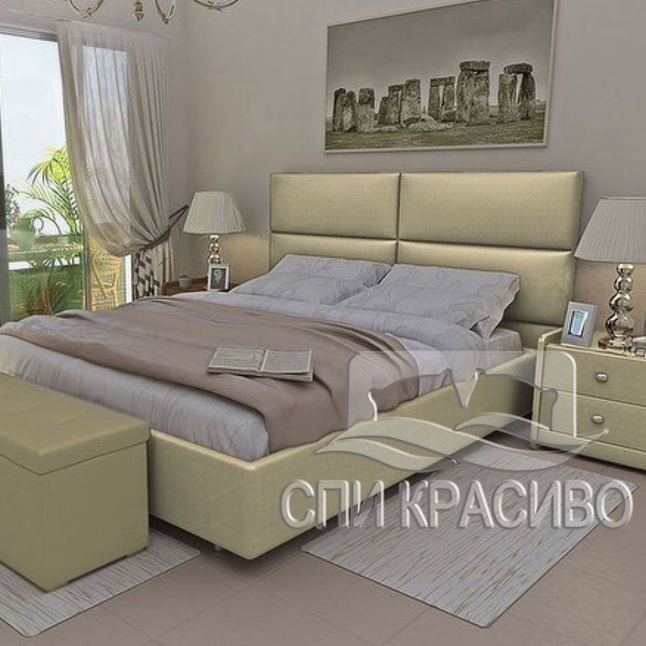 Кровать Орландо серая Аскона