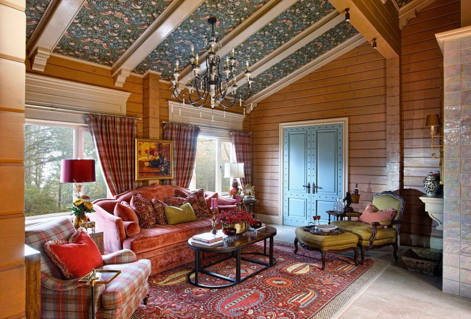 Интерьеры Бориса Дмитриева в стиле русская усадьба
