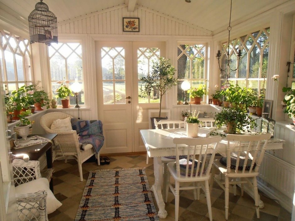 Веранда в деревенском стиле