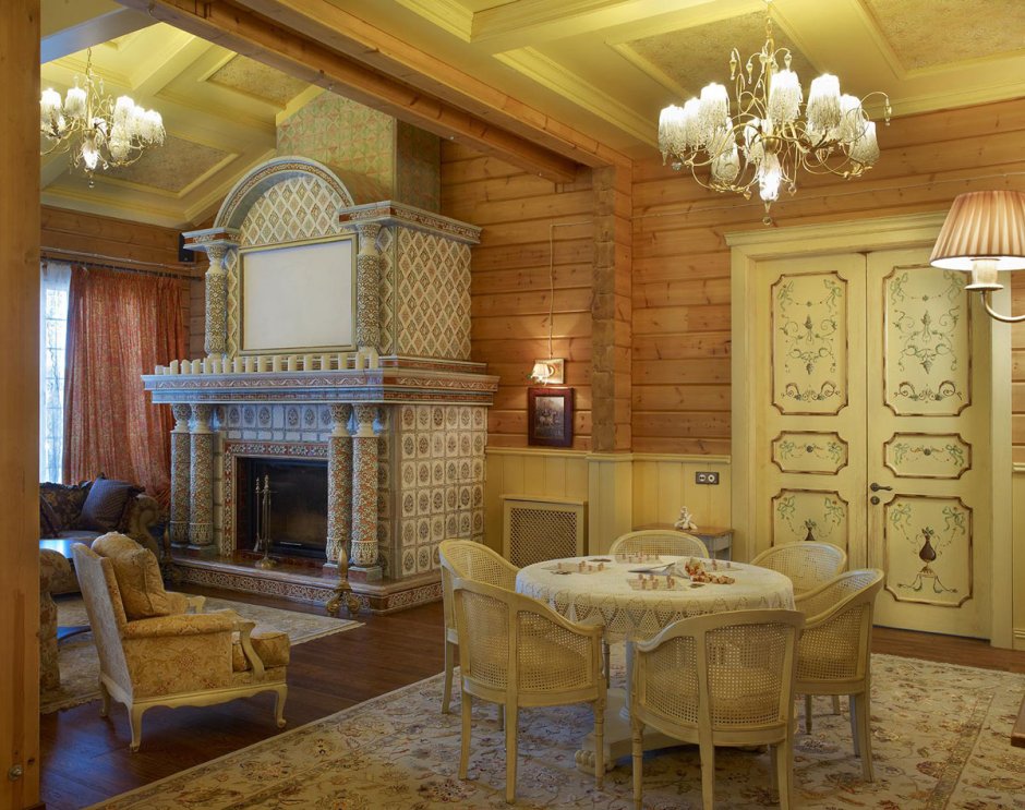 Интерьеры Бориса Дмитриева в стиле русская усадьба