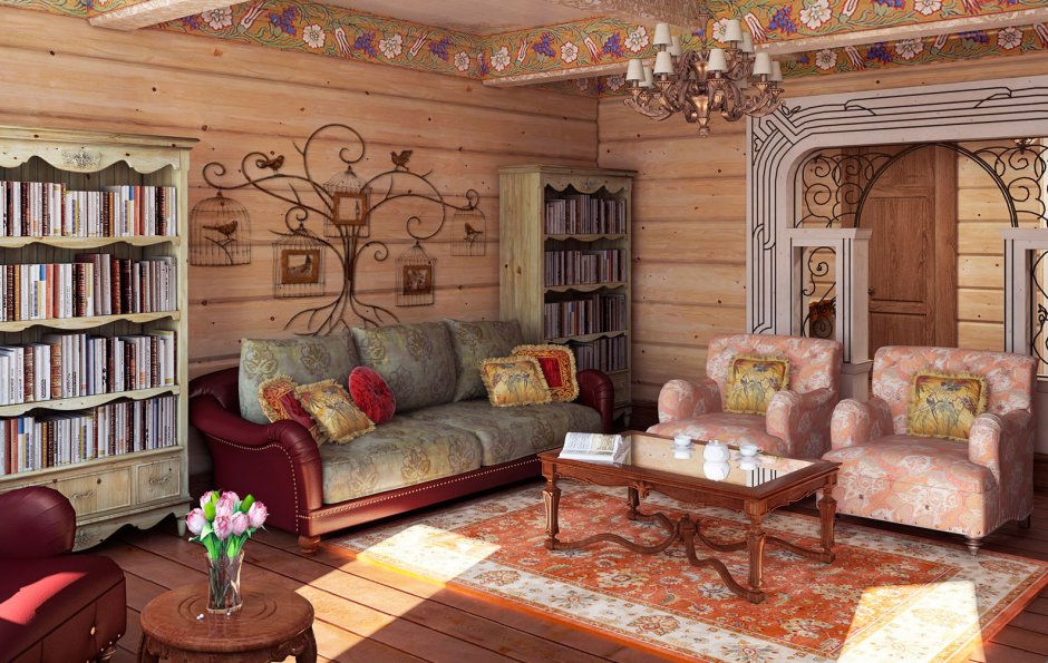 Псевдорусский стиль в интерьере