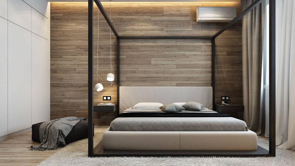 Кровать в стиле лофт из металла индустриал