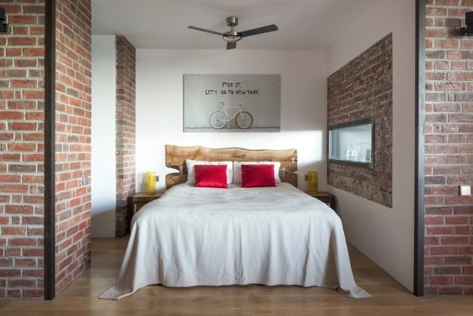 Кровать в стиле лофт из слэбов