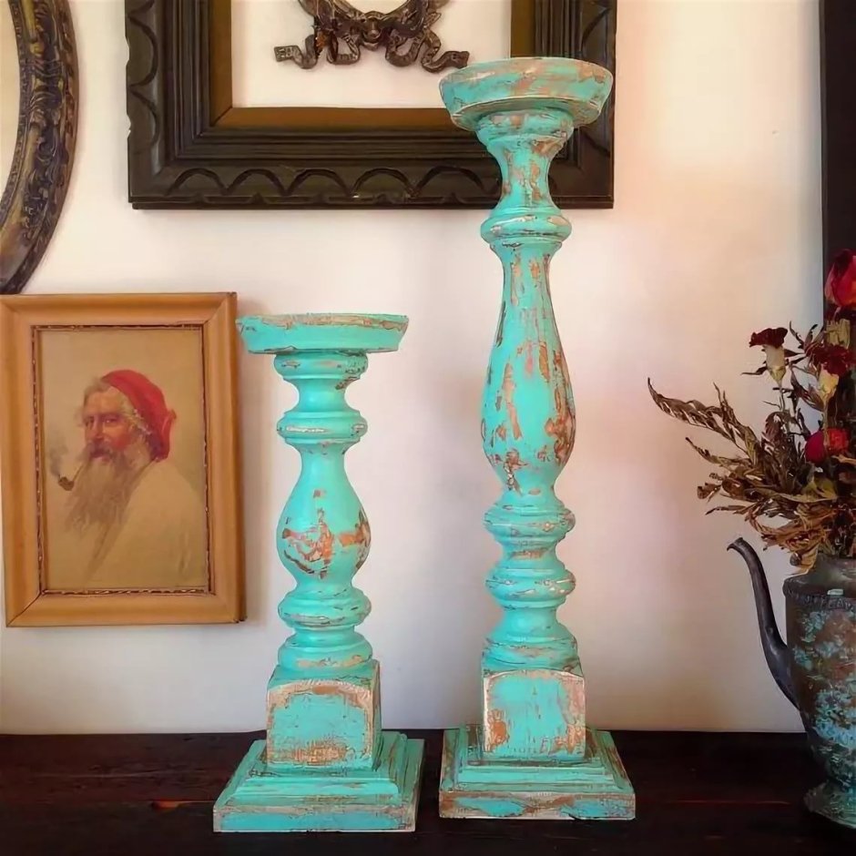 Подсвечник из деревянной балясины