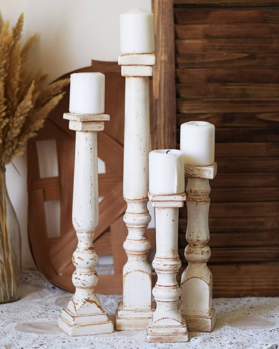 Подсвечник из деревянной балясины