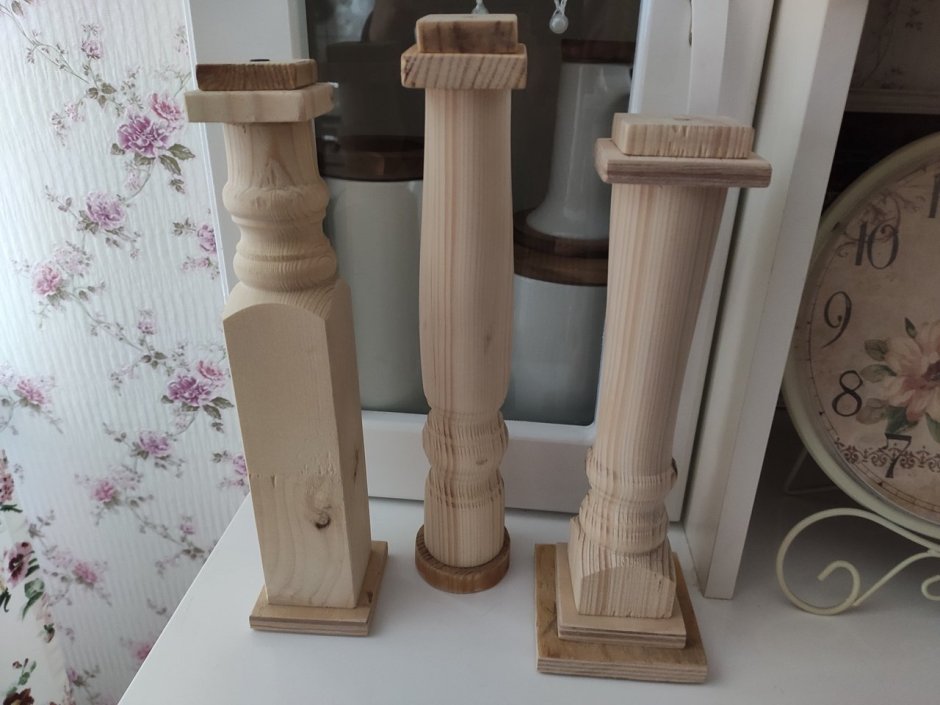 Напольные подсвечники из дерева