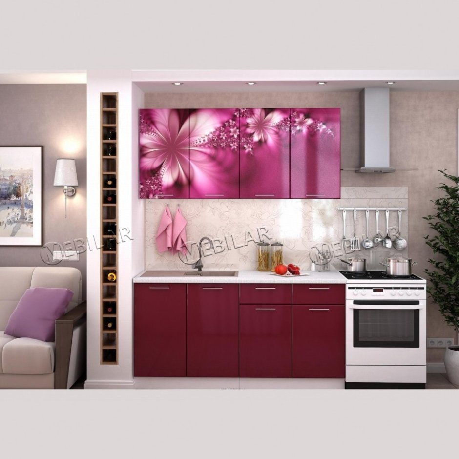 Кухонный гарнитур Стендмебель с фотопечатью 2.0