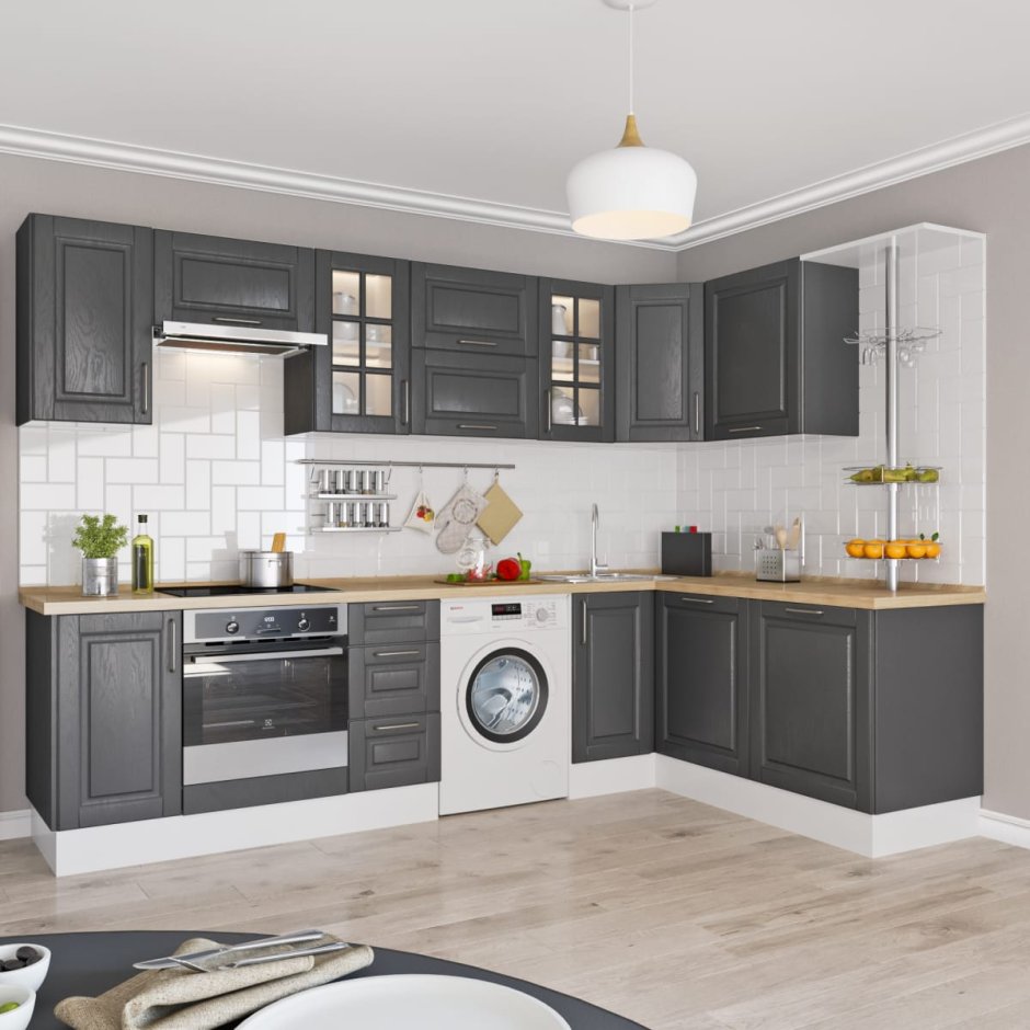 Кухня Леда серая Леруа Мерлен