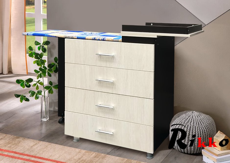 Комод с гладильной доской к1, 410х421х840, венге/дуб молочный