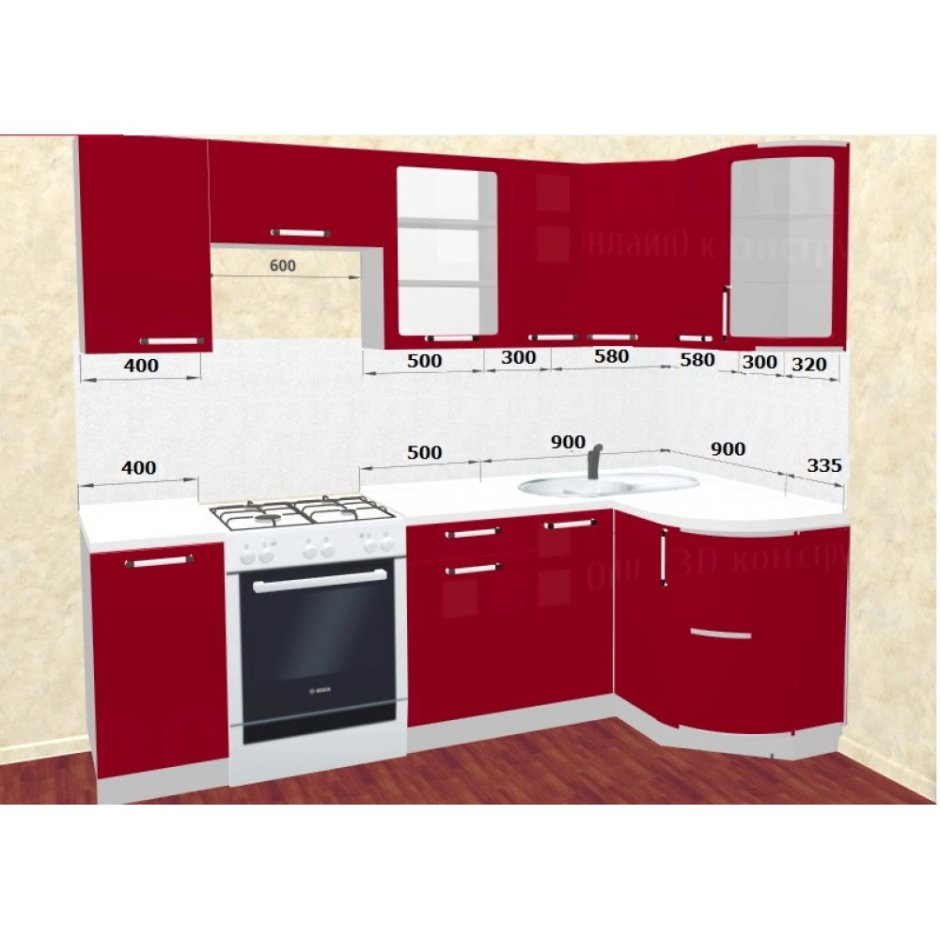 Кухонный гарнитур 1.80 фиолетовый