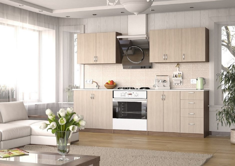 Кухня "Татьяна" ЛДСП 2,0м (Комби БД)