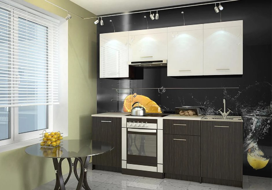 Яркие обои для кухни