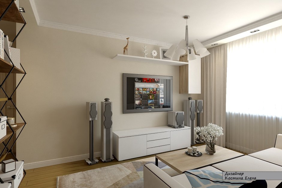 Интерьер двухкомнатной квартиры панельного дома