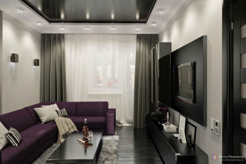 Дизайн зала в панельном доме