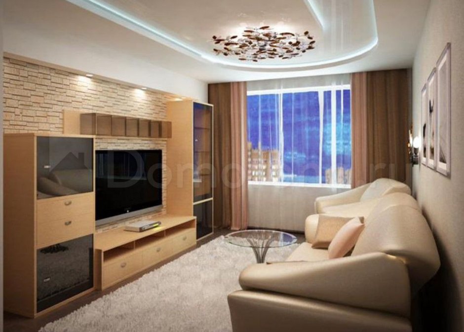 Потолок гостиной 18 кв м