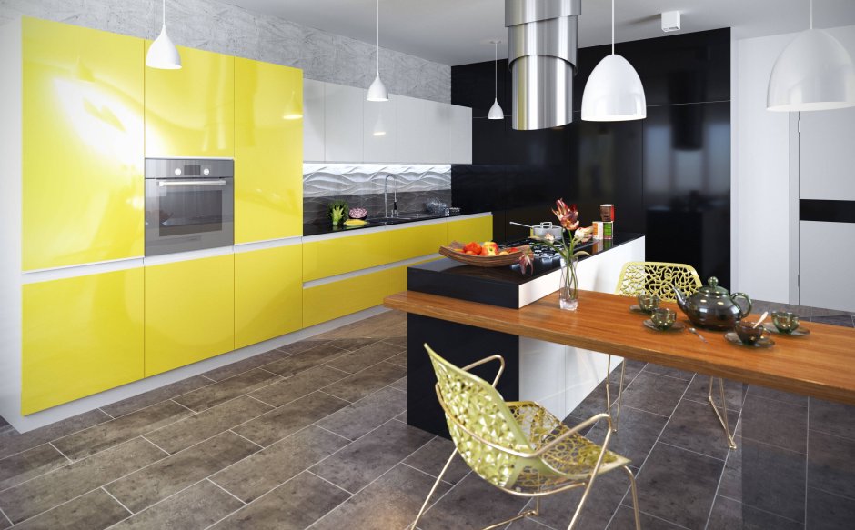 Стильные кухни кухонный гарнитур «Фабио» 1