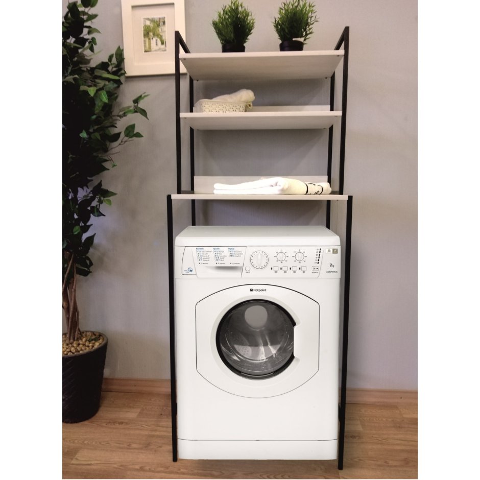 Стеллаж над стиральной машиной большой ulitka Camelot металл, черн