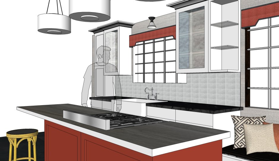 Sketchup Veneto кухня