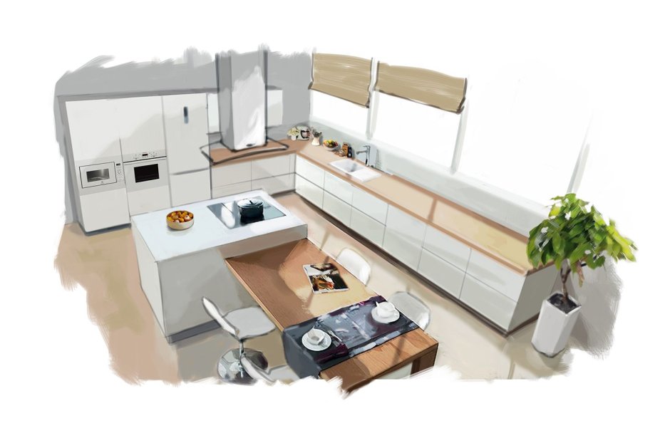 Кухня скетчинг