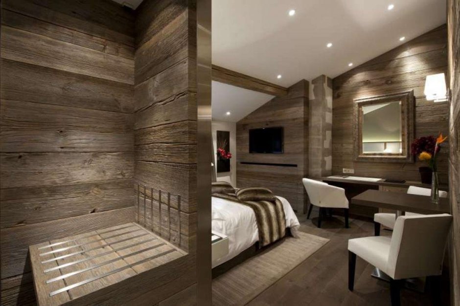 Необрезная доска в интерьере