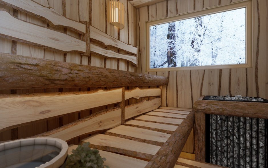 Обшить баню горбылем внутри