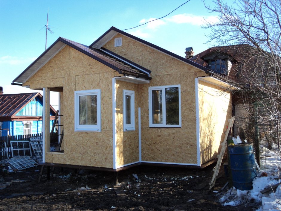 Закрытая веранда пристройка ОСП