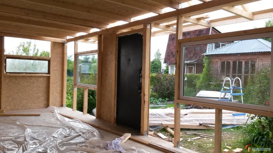 Веранда из OSB плиты