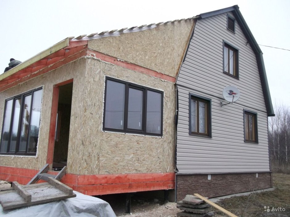 Пристрой к домику из ОСБ