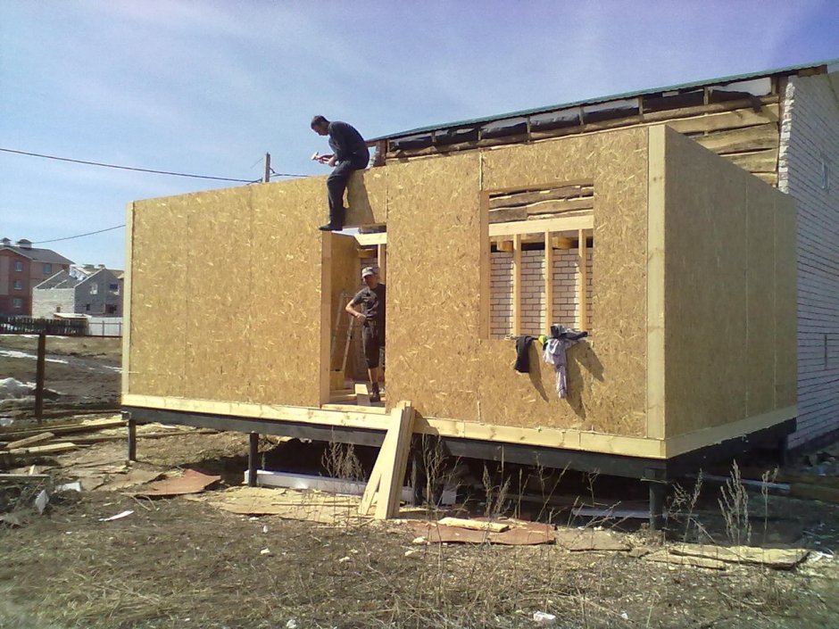 Пристройка к дому из СИП панелей