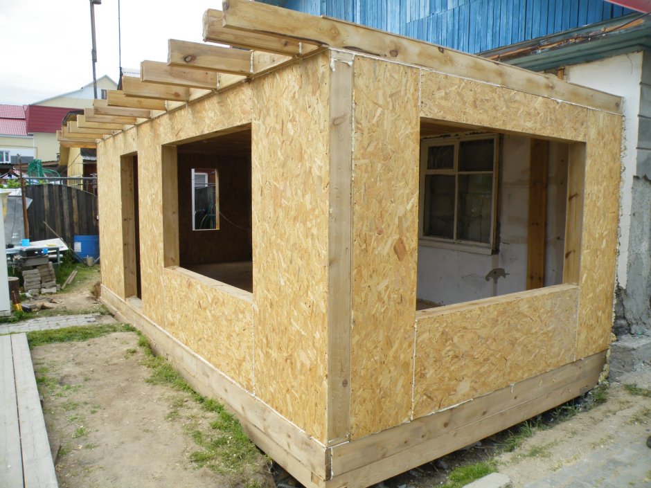 Пристройка кухни к дому