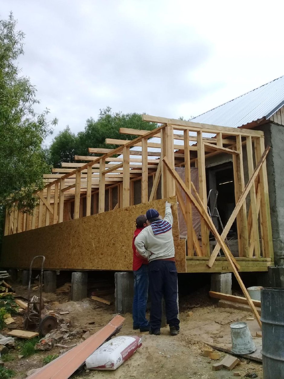 Пристройка к дому из ОСБ