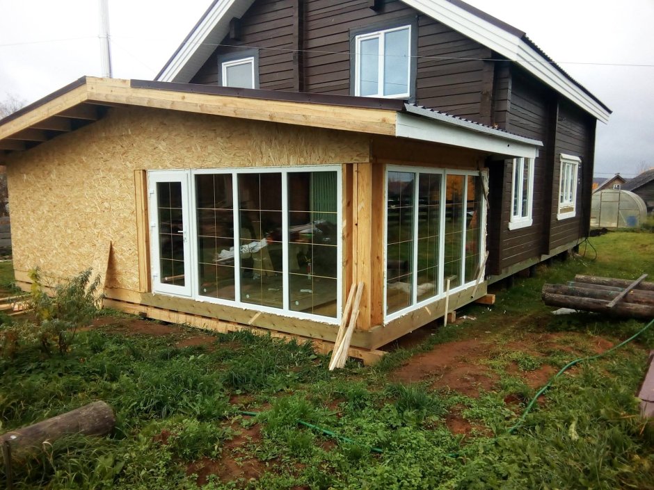 Домик ОСБ 3х4 с односкатной крышей