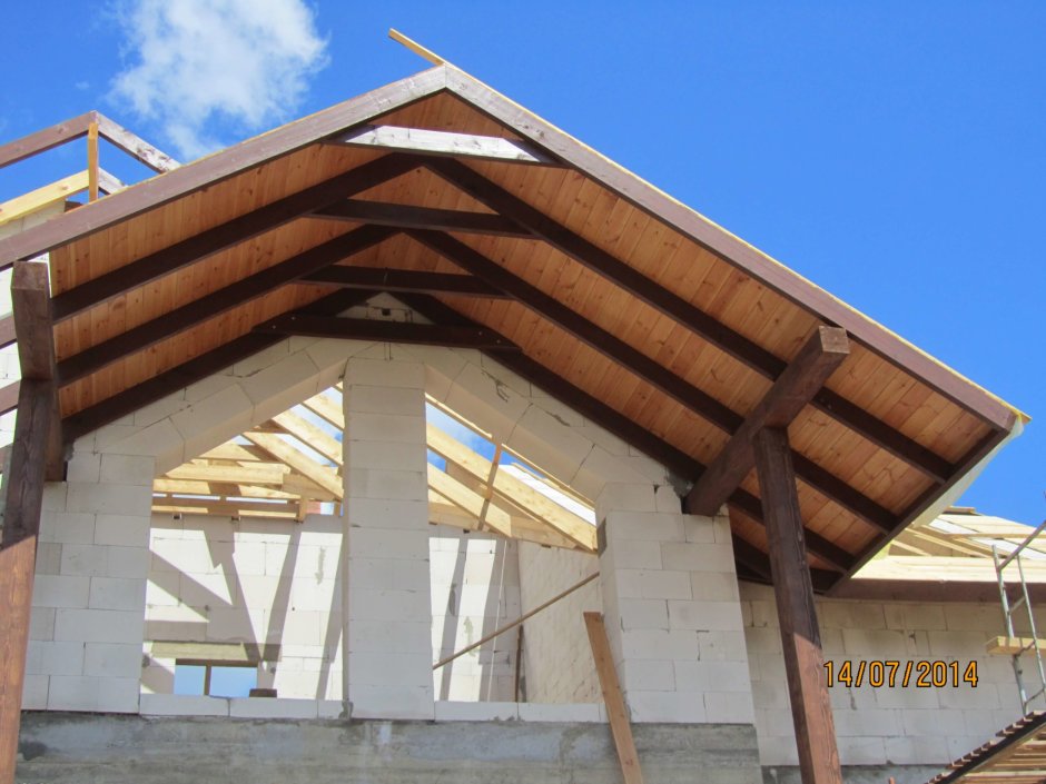 Крыша Шале стропильная система