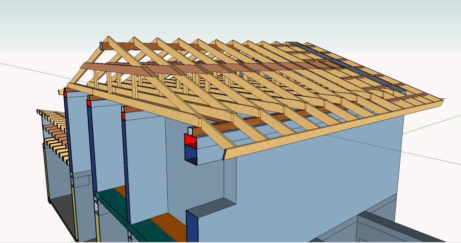 Стропильная система двускатной кровли холодный чердак