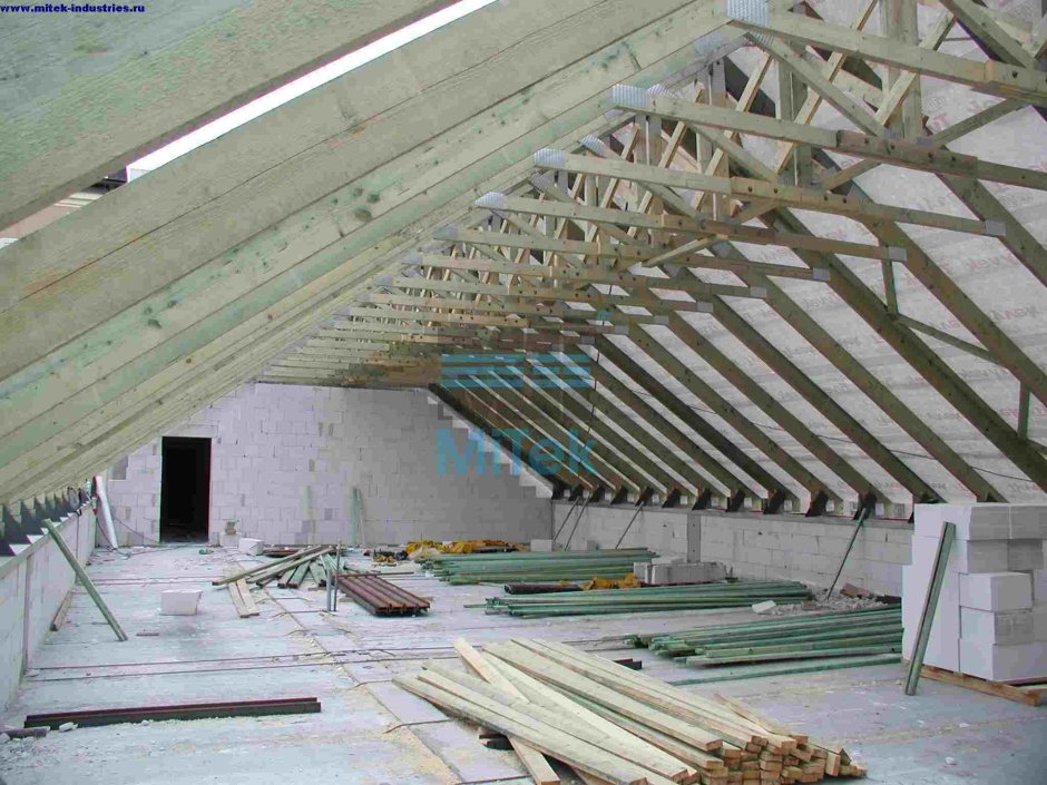 Стропильная система полумансардной кровли